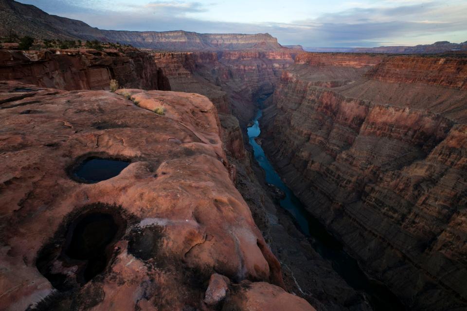 The view of the Colorado River from Toroweap Overlook in Grand Canyon National Park.