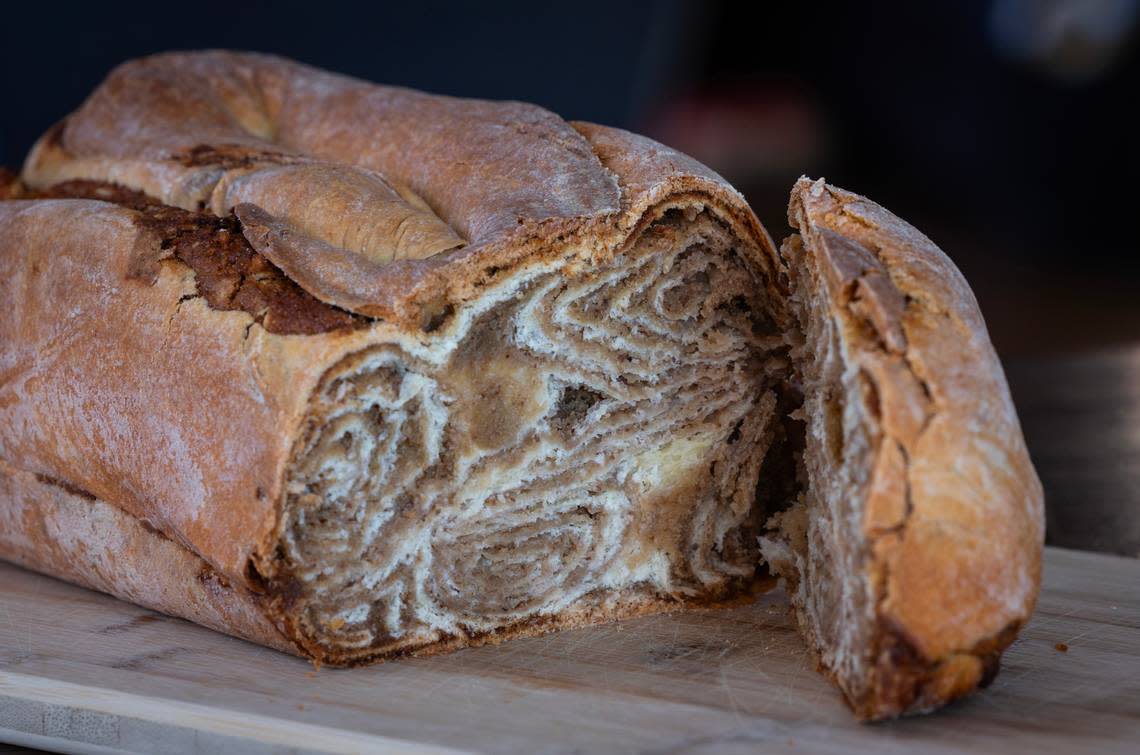 Povitica loaves weight about four pounds each, and the centers are filled with swirls of yeasty, nutty goodness. Travis Heying/The Wichita Eagle