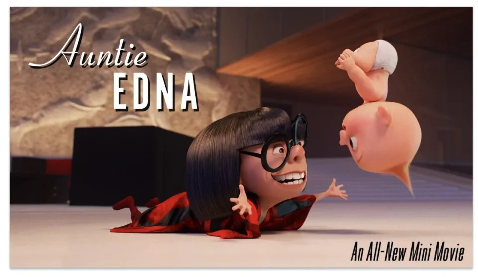 Auntie Edna made its debut on the home entertainment release of The Incredibles 2. (Pixar)