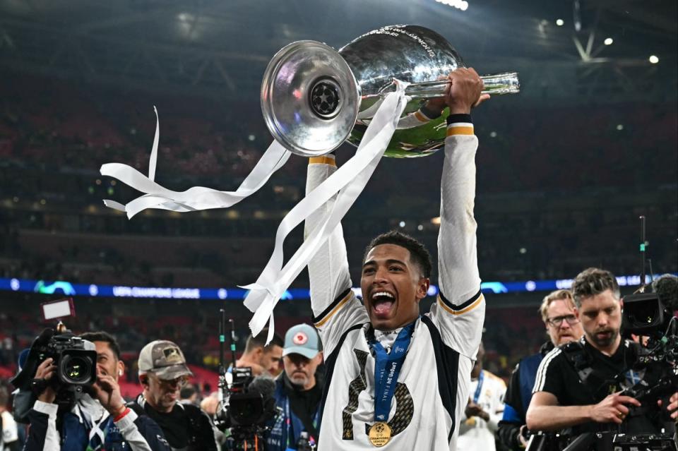 Jude Bellingham won the Champions League in his first season at Madrid  (AFP via Getty Images)