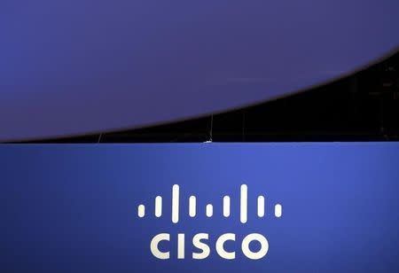 The Cisco Systems logo is seen as part of a display at a technology conference in Chicago, Illinois, May 4, 2015. REUTERS/Jim Young