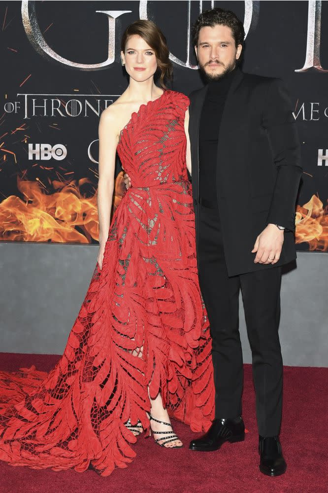 Rose Leslie and Kit Harington at the Game of Thrones season 8 premiere | Andrew H. Walker/Variety/REX/Shutterstock