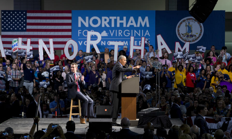 Barack Obama and Ralph Northam