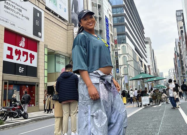 Naomi Osaka Instagram Naomi Osaka posing with her bump in Japan