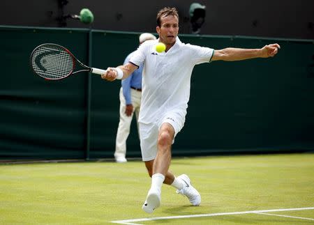 Britain Tennis - Wimbledon - All England Lawn Tennis & Croquet Club, Wimbledon, England - 28/6/16 Czech Republic's Radek Stepanek in action against Australia's Nick Kyrgios REUTERS/Andrew Couldridge