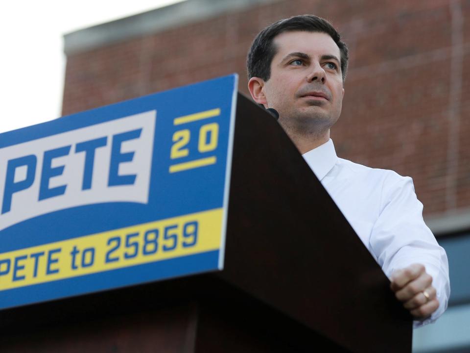 Pete Buttigieg Des Moines rally April 16