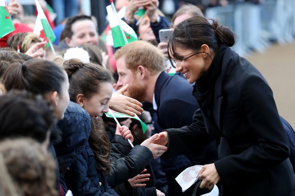 <p>The couple's first official visit to Wales</p>