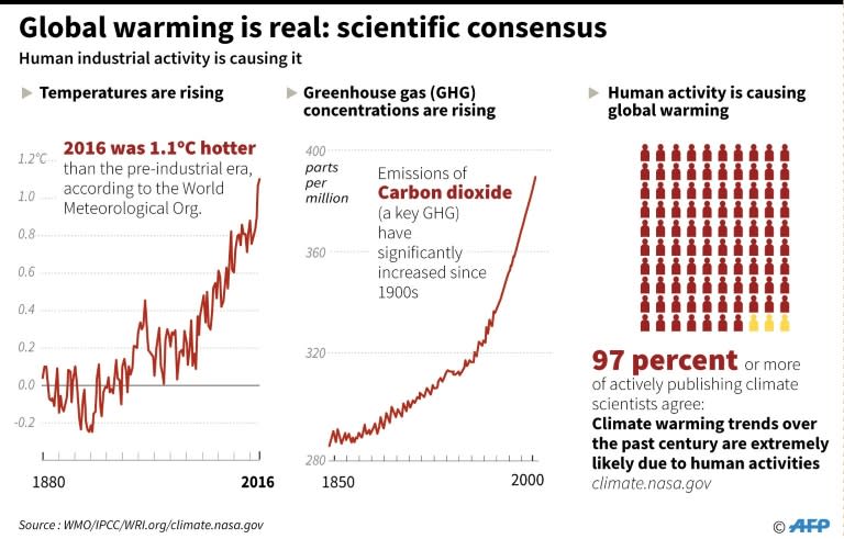 The scientific consensus is that global warming is real