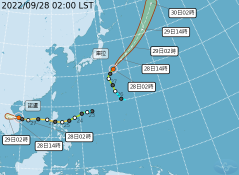 颱風目前對台灣都沒有影響。(圖/中央氣象局)