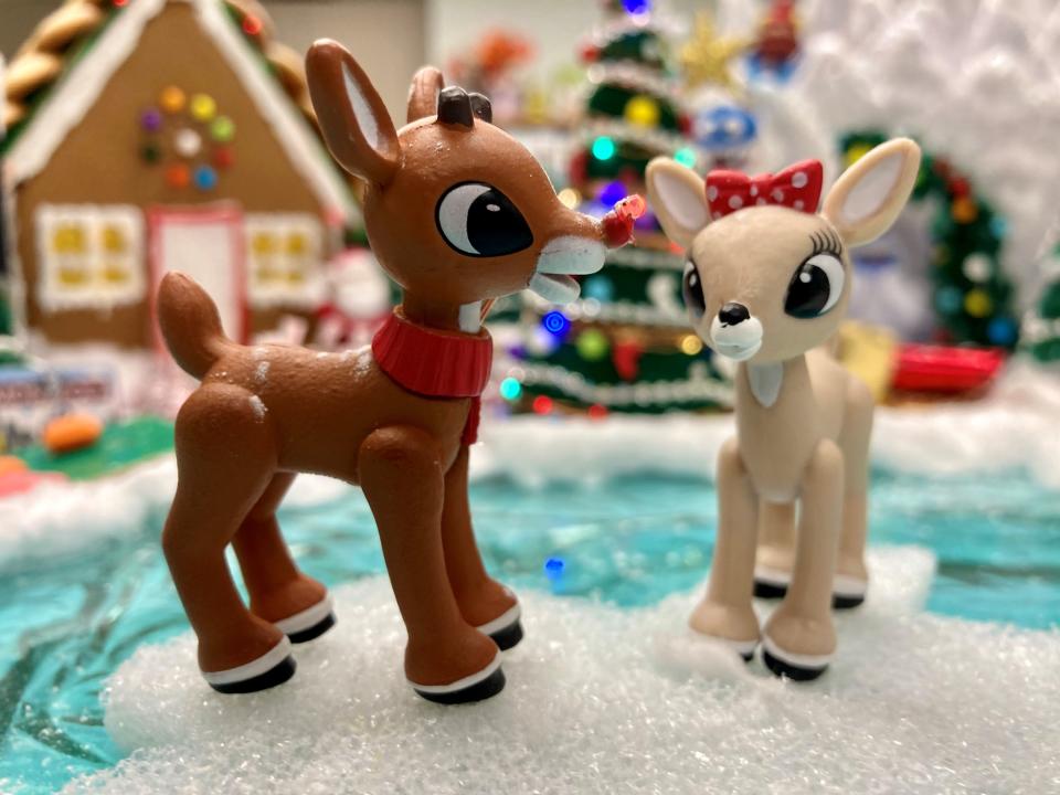 Integrating the light into Rudolph's nose was one of the most challenging parts for the team of Pueblo Housing and Citizen Services employees crafting a holiday Christmas display.
