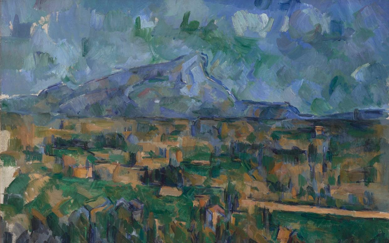 Cézanne's Mont Sainte-Victoire (1902-6, detail) - Philadelphia Museum of Art