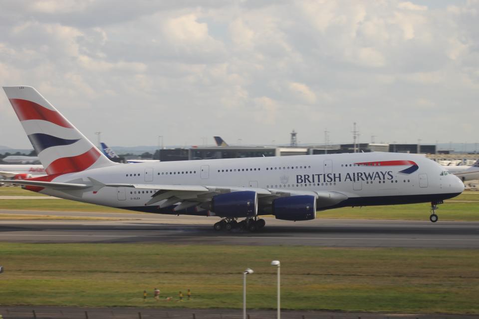 Rare sight: British Airways’ Airbus A380 jets are currently stored (British Airways)