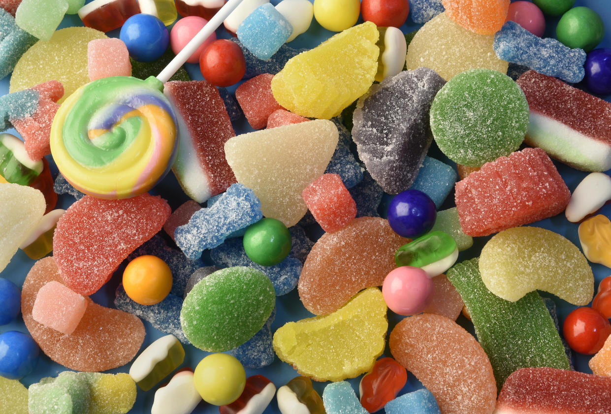 Assortment of colorful candies