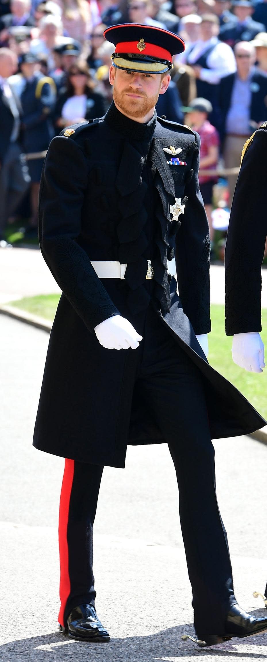 Prince Harry arriving at St George's Chapel at Windsor Castle (PA)