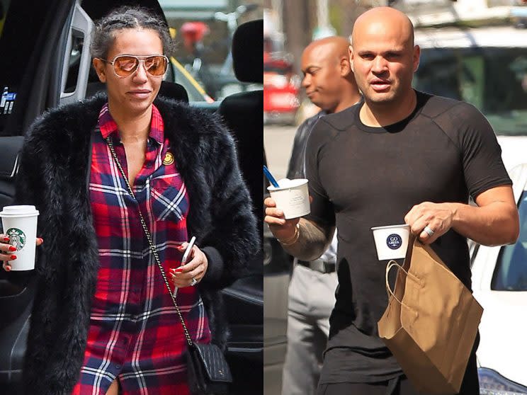 Mel B and Stephen Belafonte grab coffee, but not together. Getty Images