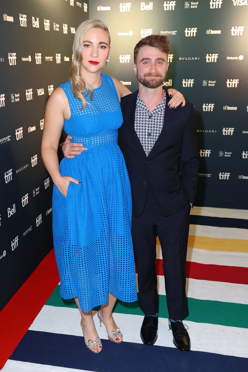toronto, ontario september 08 l r erin darke and daniel radcliffe attend the weird the al yankovic story premiere during the 2022 toronto international film festival at royal alexandra theatre on september 08, 2022 in toronto, ontario photo by leon bennettgetty images