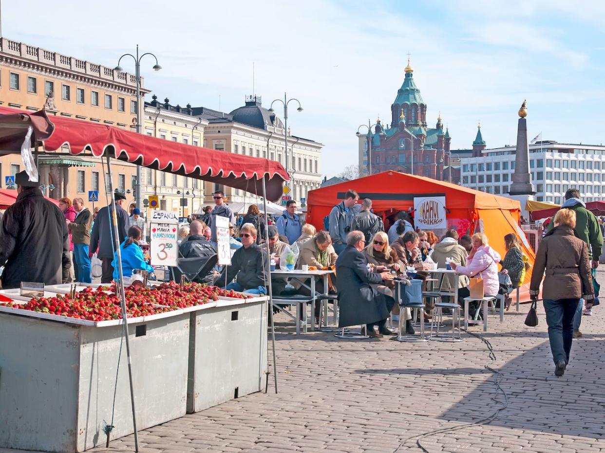 Helsinki Finland Market Square People