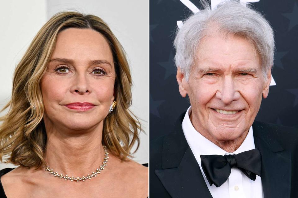 <p>ANGELA WEISS/AFP via Getty; Taylor Hill/FilmMagic</p> Calista Flockhart, Harrison Ford