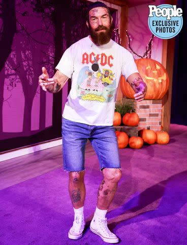 <p>Sonja Flemming/CBS</p> Jerry O'Connell as Post Malone on 'The Talk'