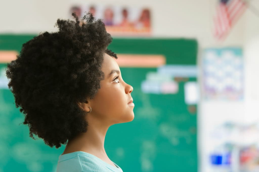 Lovely Hoffman, who is a teacher at Helen Y. Davis Leadership Academy in Dorchester, Mass., wrote a song to help inspire her female students to love their looks. (Photo: Getty)