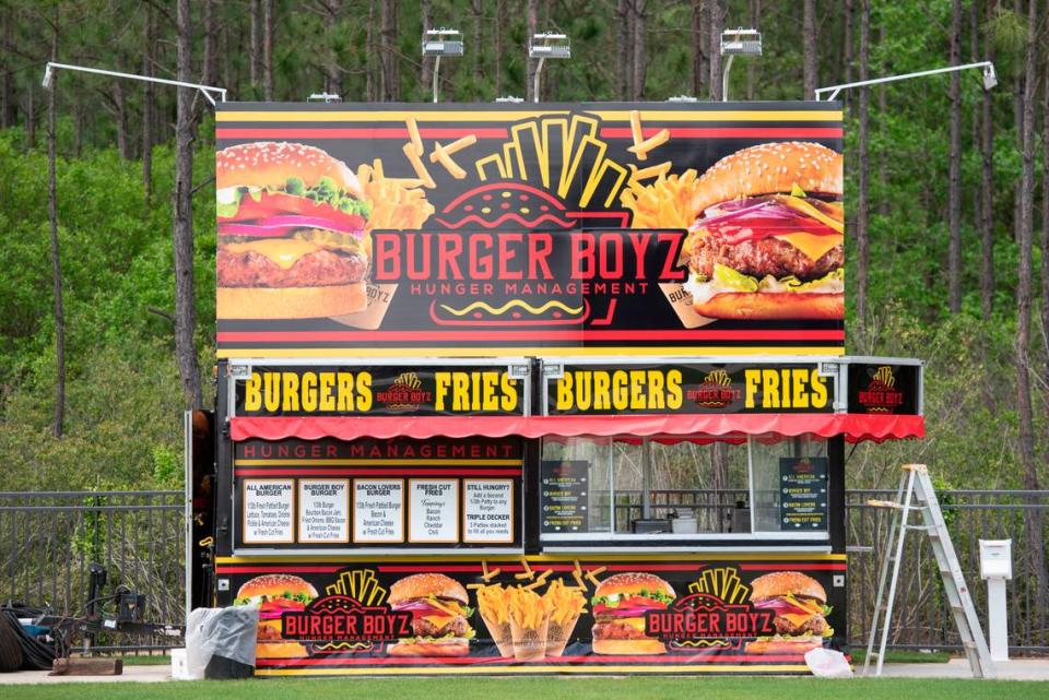 One of the food vendors, Burger Boyz, at The Sound Amphitheater in Gautier on Thursday, April 11, 2024.