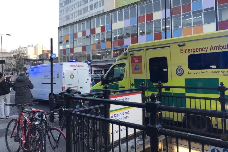 Notting Hill Gate: The woman suffered serious injuries after being dragged along the platform in the west London station: @korinagrg/Twitter