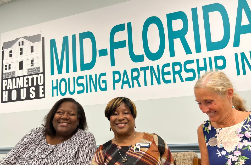Allen Chapel AME Church at 580 George W. Engram Blvd. in Daytona Beach will host a Housing Fair & Financial Clinic on Saturday, April 29, 2023, from 10 a.m. to 2 p.m. Pictured, left to right, are three of the free event's organizers: Lydia Gregg of Mid-Florida Housing Partnership Inc., Realtor Lucy Stewart Desmore of Realty Pros Assured, and Debora Crane of Loanyap Mortgage LLC.