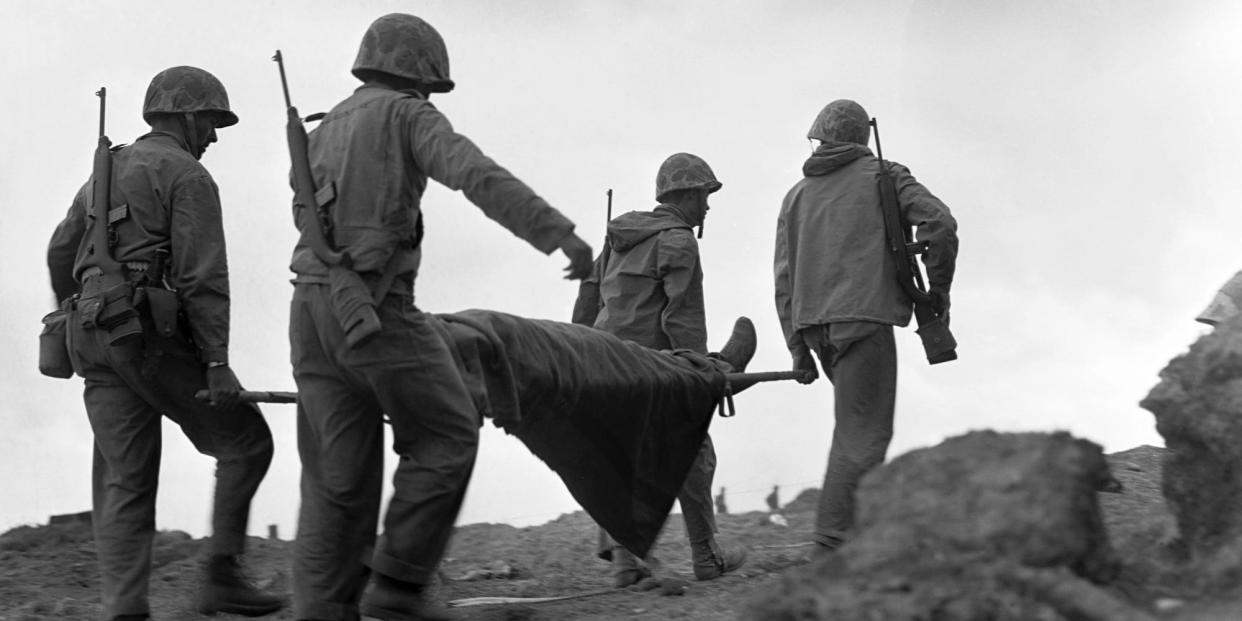Marines wounded Iwo Jima