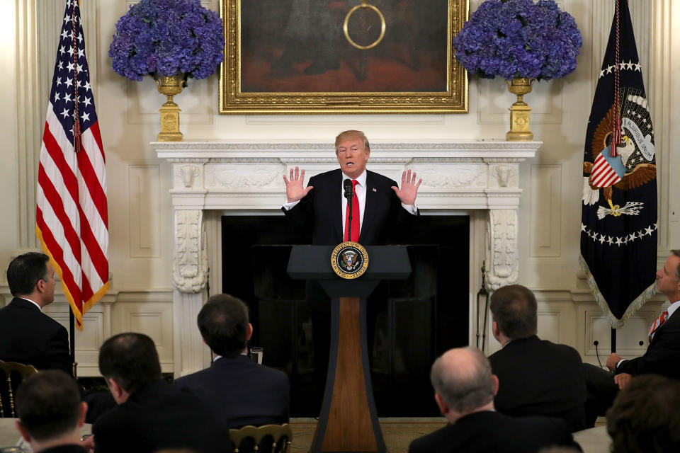 President Trump meets with U.S. governors at the White House on Monday. (Chip Somodevilla/Getty Images)