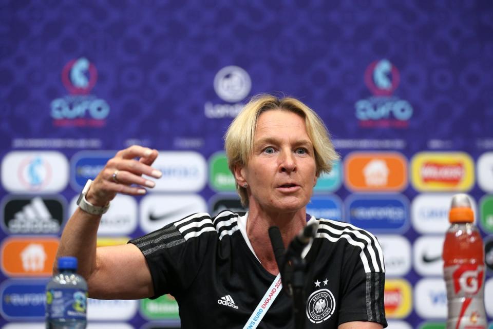 Germany head coach Martina Voss-Tecklenburg hailed a “dream” Euro 2022 final (Nigel French/PA) (PA Wire)