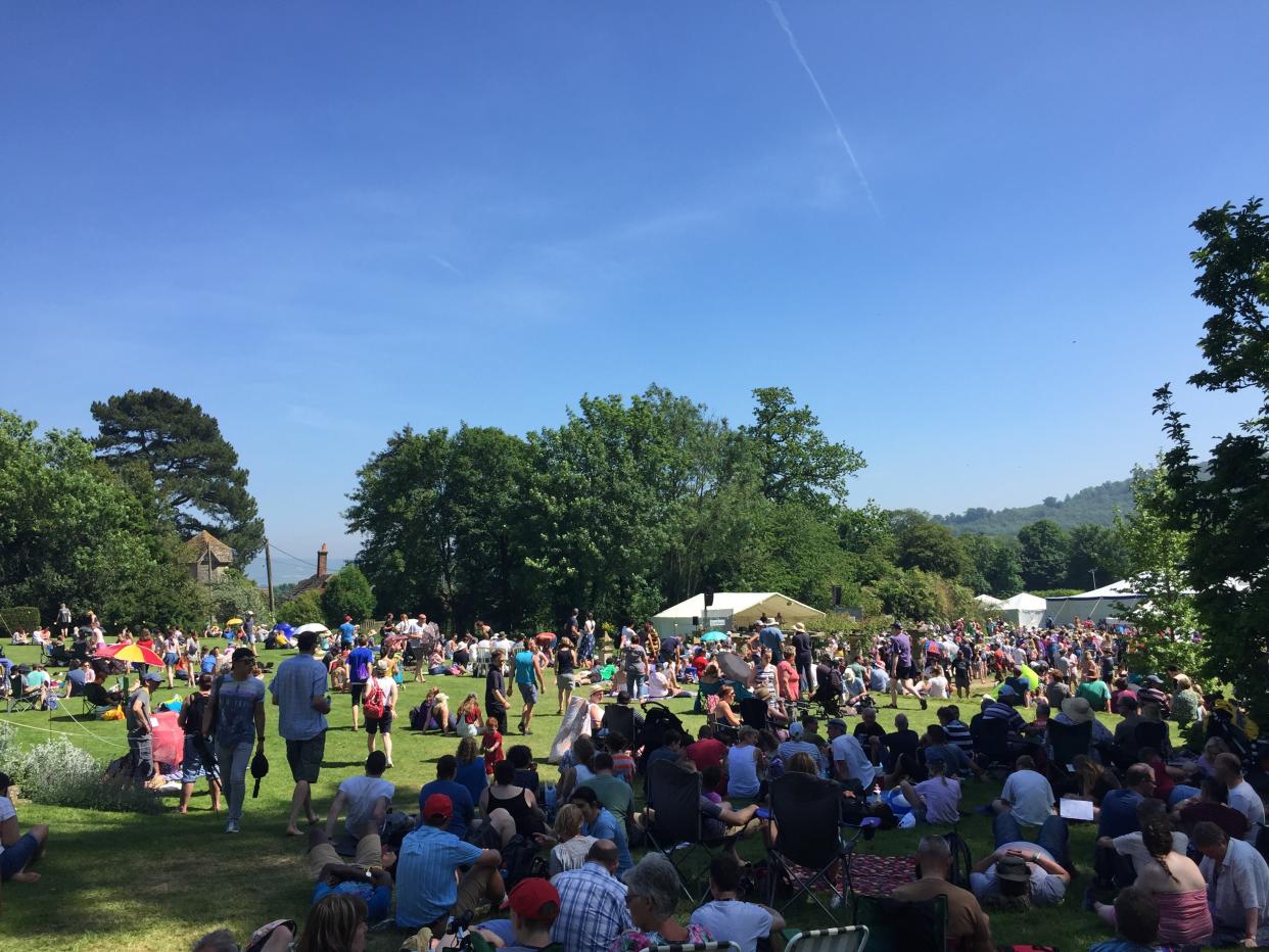 People attending a summer festival