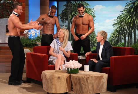 Ellen Congratulates Gwyneth Paltrow with Strippers