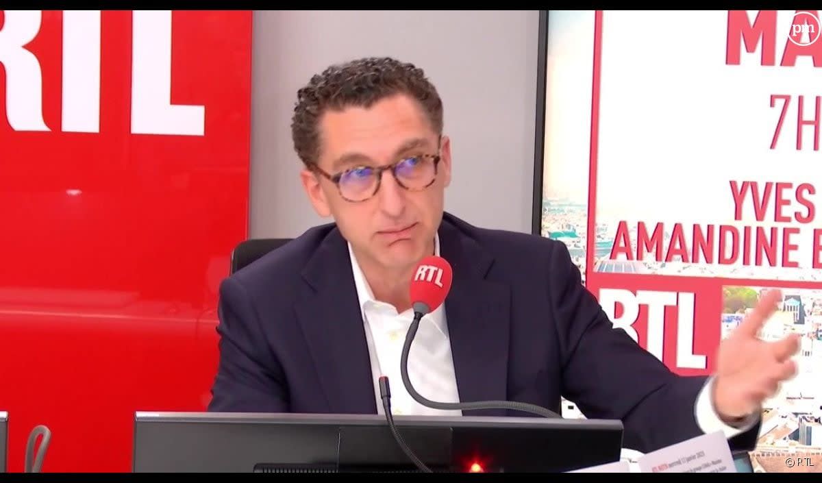 Maxime Saada, président du directoire du groupe Canal+, était ce mercredi 11 janvier 2023 l'invité d'Yves Calvi sur RTL. - RTL