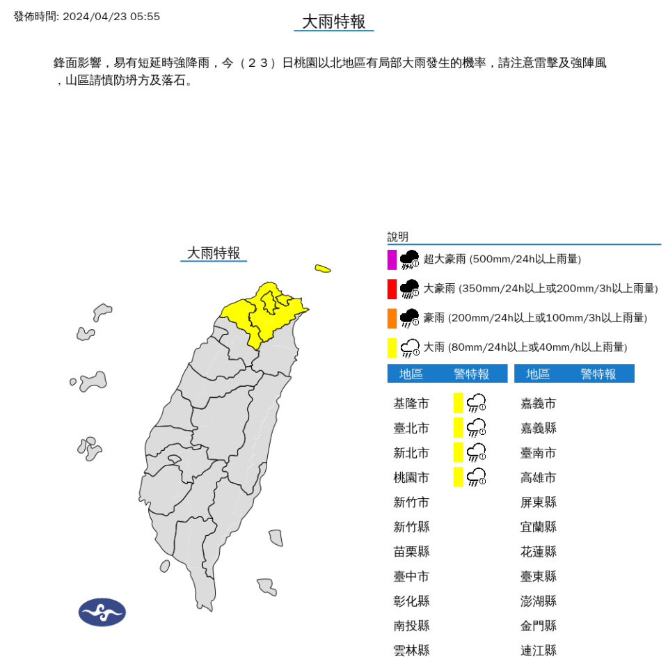 （圖取自中央氣象署網站）