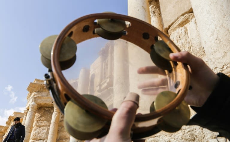 The media event at the the ancient Syrian city of Palmyra on March 4, comes less than 48 hours after regime forces recaptured the city from jihadists fighters