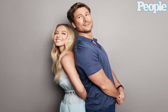 <p>JAKE CHESSUM</p> Sydney Sweeney and Glen Powell