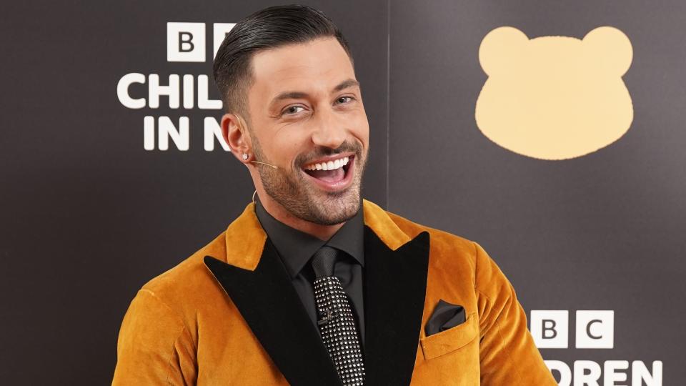 Giovanni Pernice at the BBC Children In Need telethon at BBC Studios in Salford. Picture date: Friday November 18, 2022. (Photo by Danny Lawson/PA Images via Getty Images)