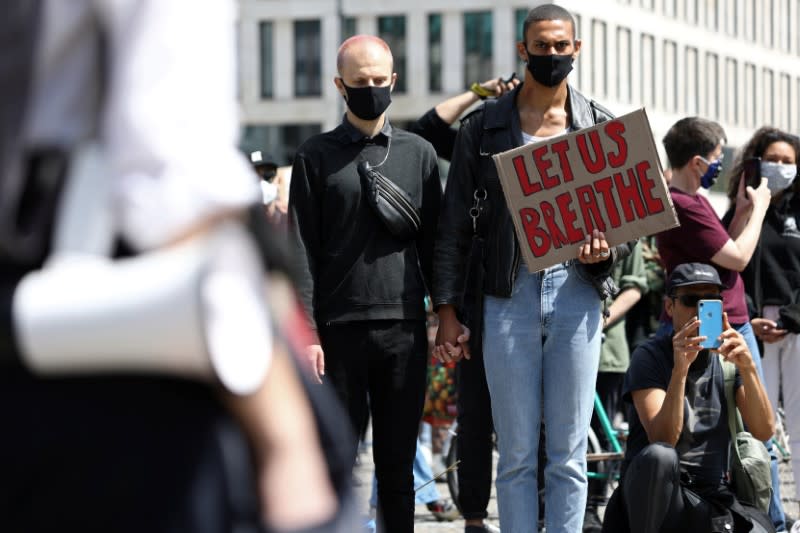 Protest against the death of George Floyd, in Berlin