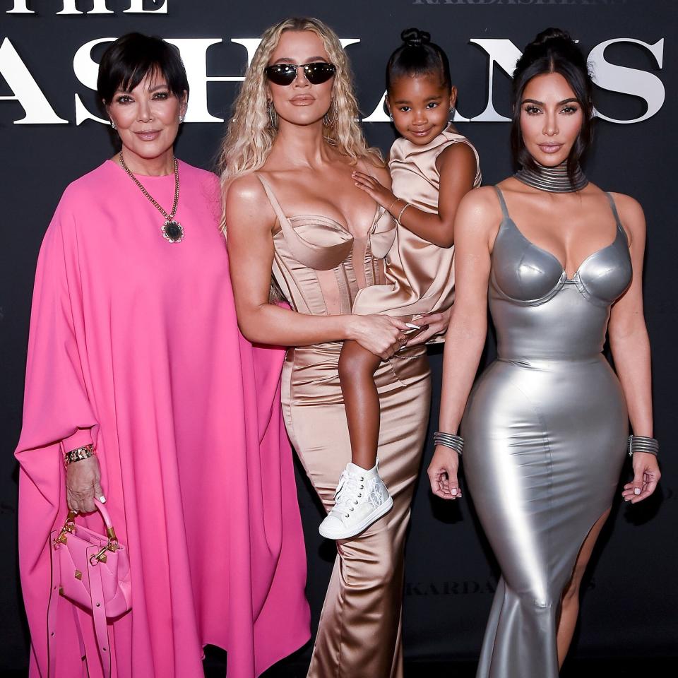 Kris Jenner, Khloe Kardashian, True Thompson and Kim Kardashian