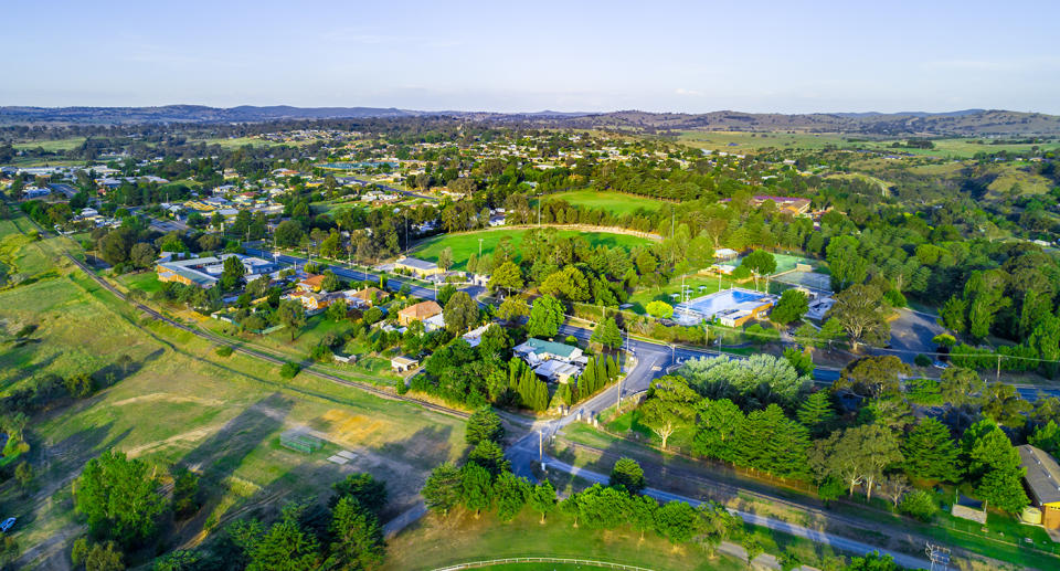 An arial view of Yass.