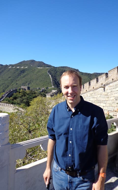 Matt Hancock Great Wall of China 