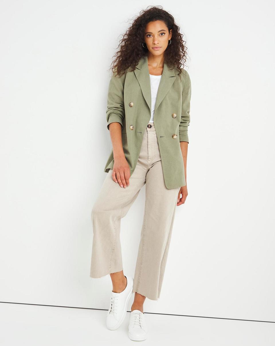 Khaki Linen Blazer (JD Williams)