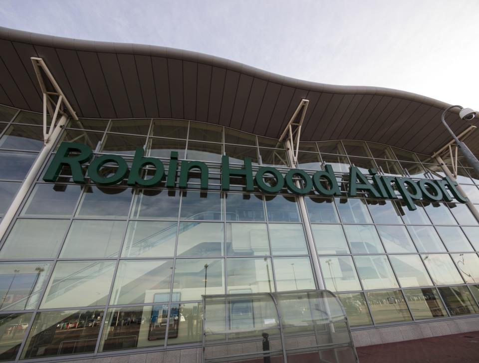 Doncaster Airport – previously named Robin Hood Airport – was named as England’s best for passengers (Rex)