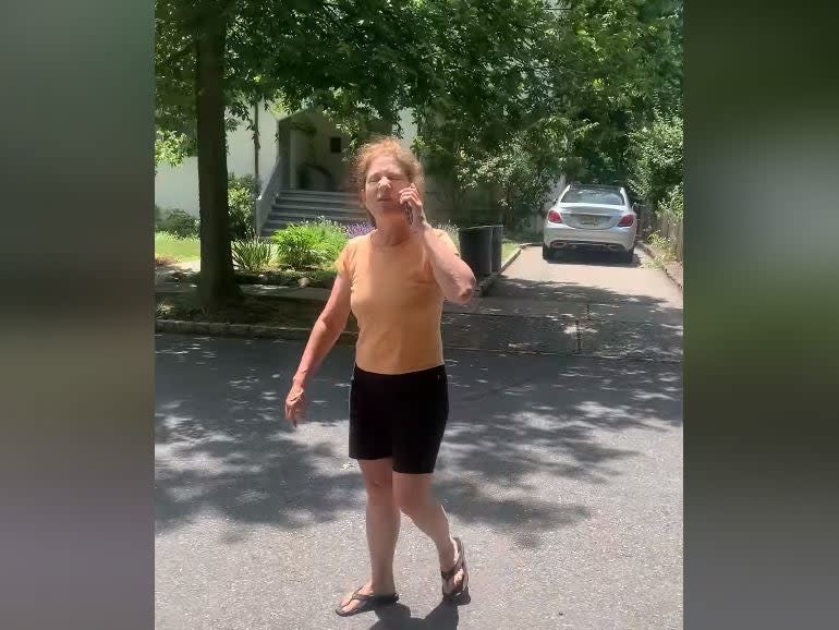 Susan Shulz calls the police on her black neighbors after insisting they need a permit to build their backyard patio and claiming the neighbors shoved her: Facebook