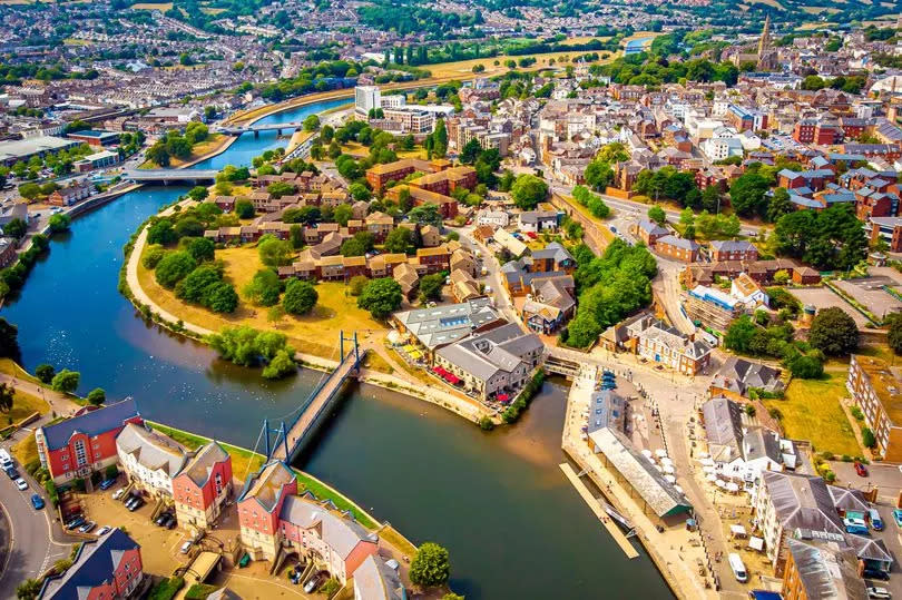 Aerial view of Exeter