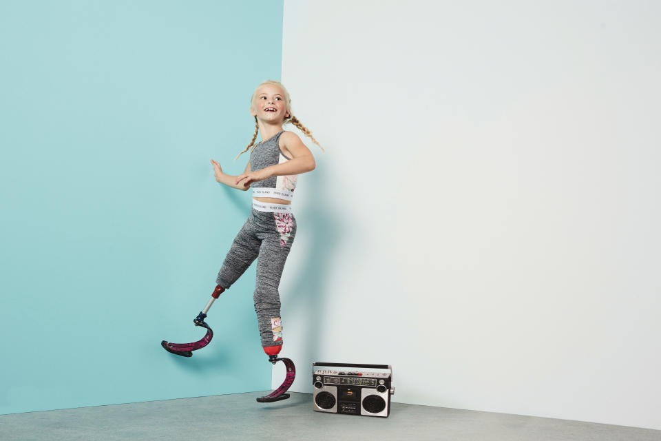 Daisy-May Demetre, a keen gymnast, has won a sportswear modelling contract with River Island [Photo: River Island]