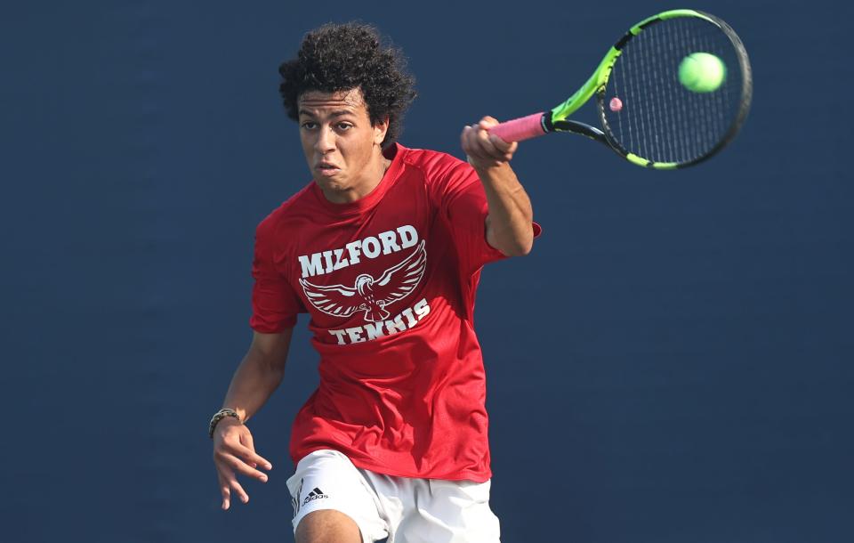 Milford player Yusif Rustom was voted the cincinnati.com tennis player of the week for May 19.