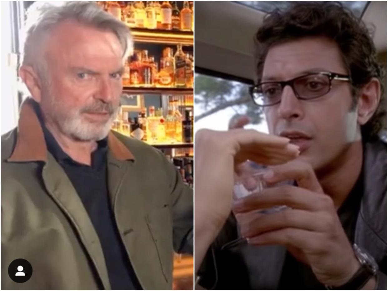 Sam Neil Jeff Goldblum Jurassic Park chaos theory scene 2