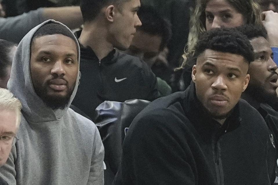 The Bucks face a 3-2 deficit against the Pacers heading into Thursday's Game 6, but will get Giannis Antetokounmpo and Damian Lillard back in the lineup. (AP Photo/Morry Gash)