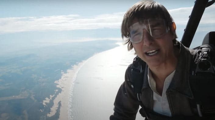 Tom Cruise sur le tournage de 